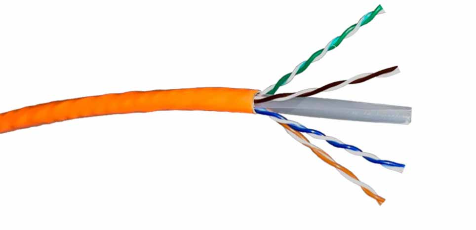 کابل شبکه نگزنس Cat6 UTP تمام مس بدون تست فلوک روکش PVC حلقه 305 متری