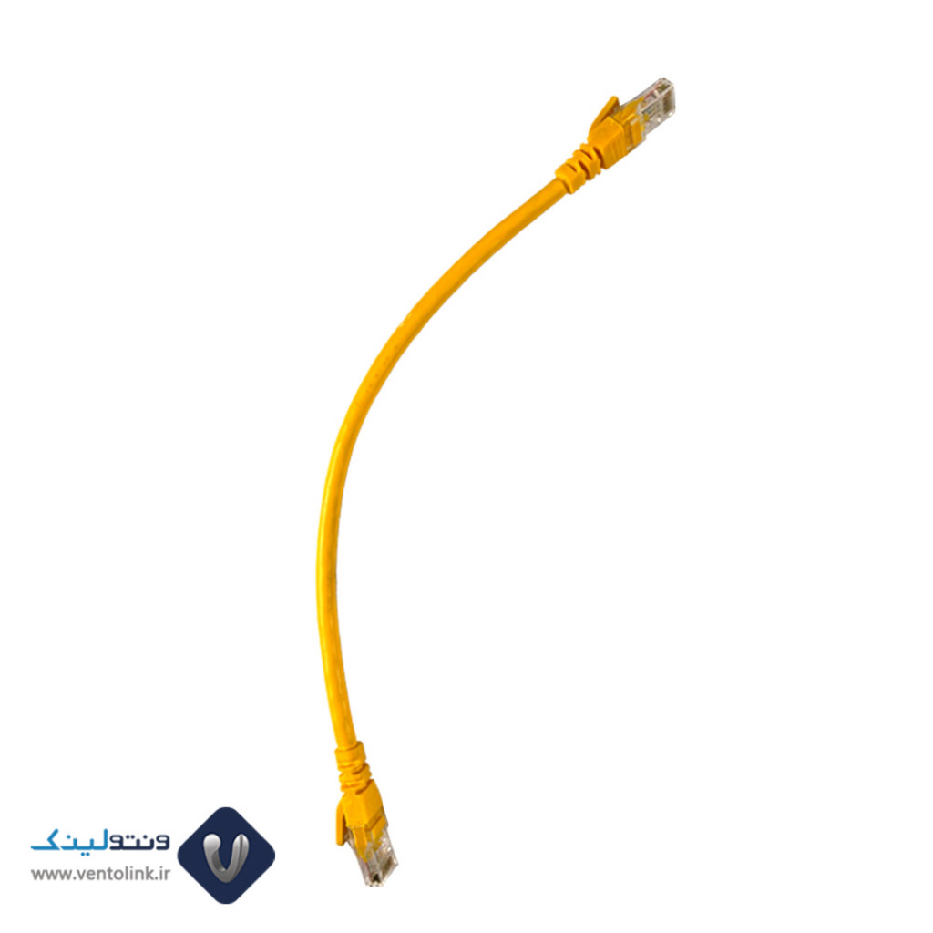 خرید پچ کورد لگراند 0.3 متری Cat6 UTP زرد PVC