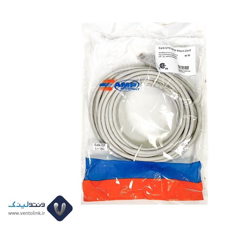 خرید پچ کورد امپ (کابل لن) Cat6 UTP با متراژ 10 متری (در 8 رنگ)