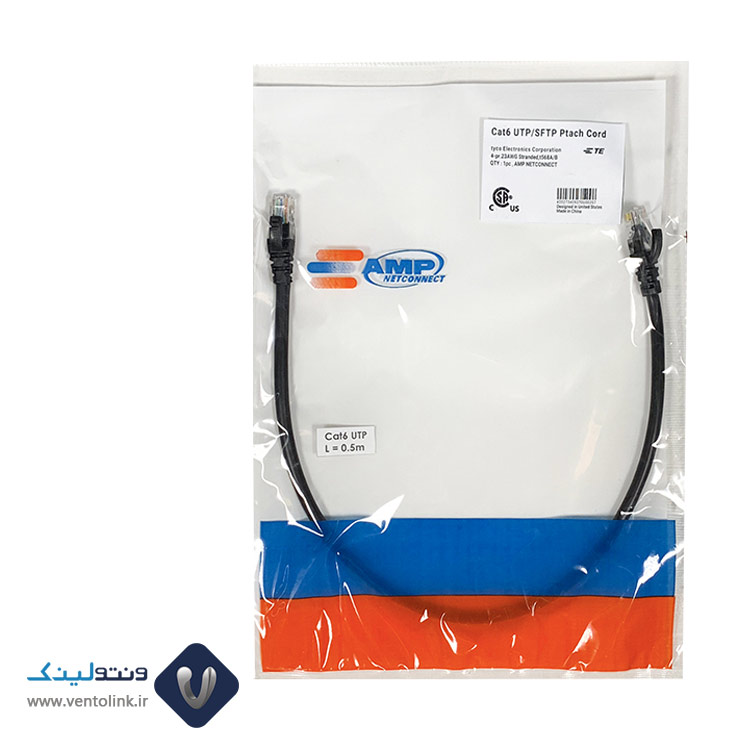خرید پچ کورد امپ (کابل لن) Cat6 UTP با متراژ 0.5 متری (در 8 رنگ)