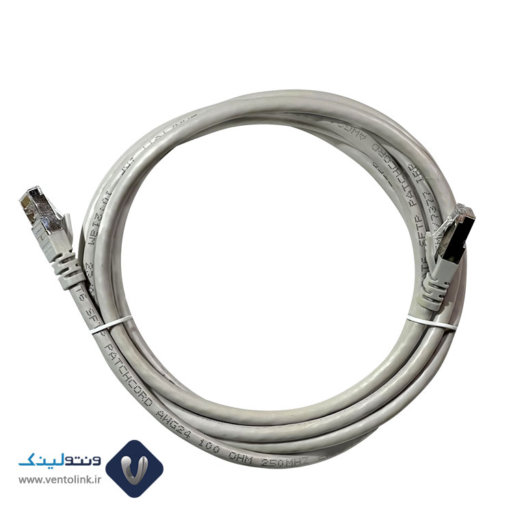 پچ کورد لگراند (کابل لن) Cat6 SFTP روکش PVC طوسی متراژ 3 متری
