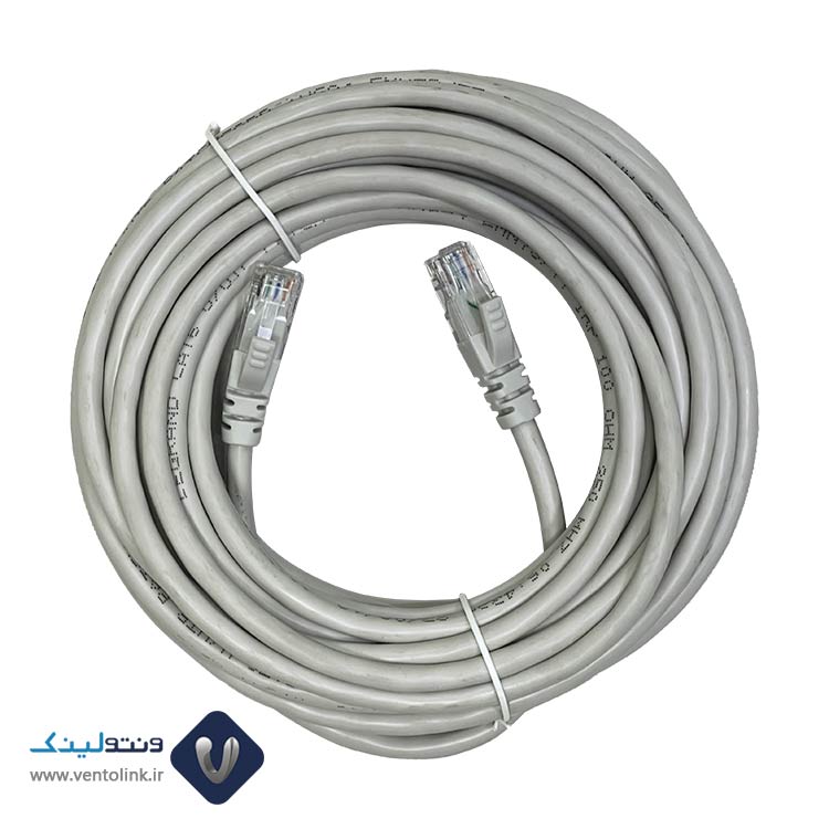 پچ کورد لگراند (کابل لن) Cat6 UTP روکش PVC طوسی متراژ 10 متری
