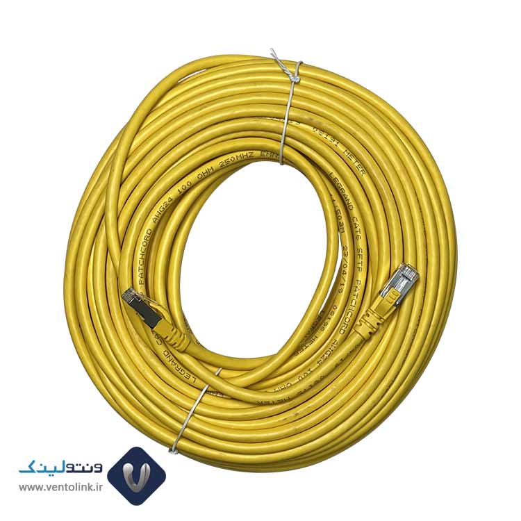 پچ کورد لگراند (کابل لن) Cat6 SFTP روکش PVC زرد متراژ 25 متری