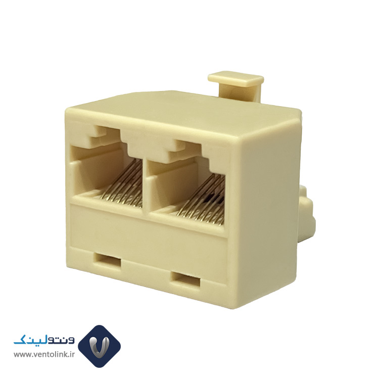 برل شبکه ونتولینک Cat6 UTP یک به دو سفید