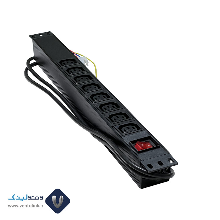 پاور ماژول ٨ پورت بک تو بک کلید دار