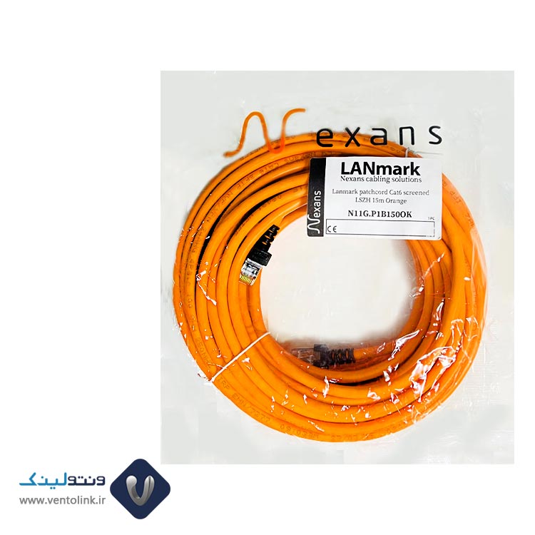خرید پچ کورد نگزنس 15 ‌متری Cat6 SFTP نارنجی PVC