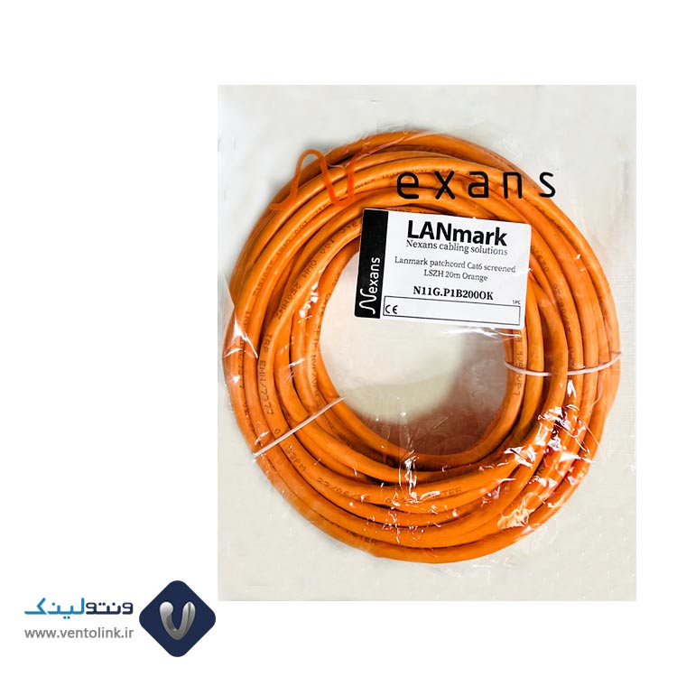 خرید پچ کورد نگزنس 20 متری Cat6 SFTP نارنجی PVC