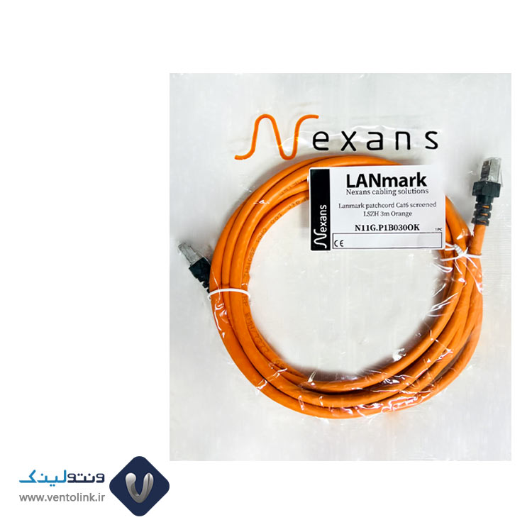 خرید پچ کورد نگزنس 3 ‌متری Cat6 SFTP نارنجی PVC