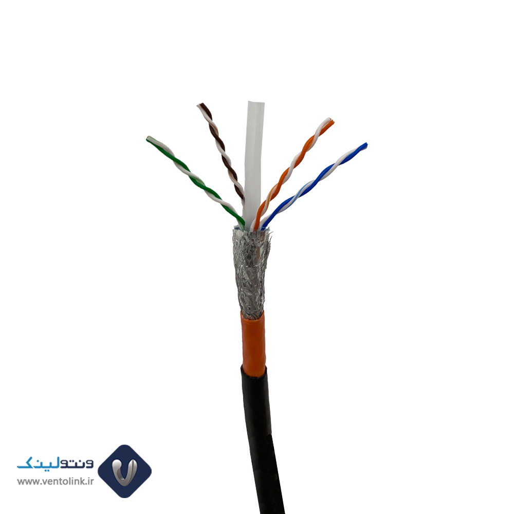 خرید کابل شبکه نگزنس Cat6 SFTP Outdoor تمام مس تست فلوک پرمننت با دو روکش PVC + PE حلقه 305 متری